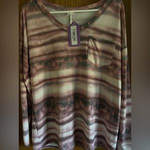 Sew In Love long sleeve front pocket top Medium